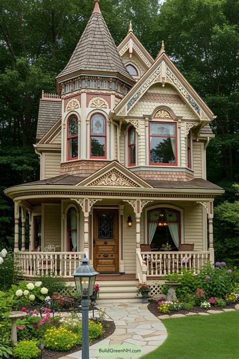 Victorian tiny house with intricate details and lush garden. Our ...