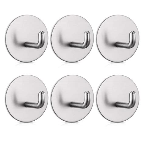 Jekoo Heavy Duty Adhesive Hooks, Towel Hooks with Stainless Steel Stick ...