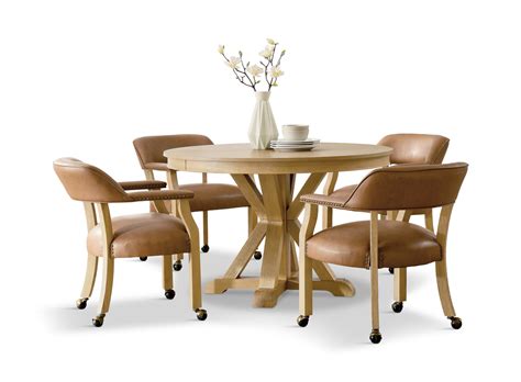 Dining Table On Casters 7 Piece Dining Set With Chairs On Casters