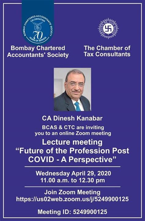 LM on ‘Future of the Profession Post COVID – A Perspective’, BCAS ...