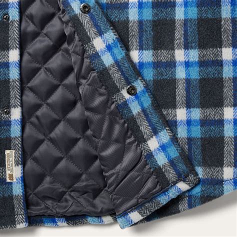 Blue Plaid Quilted Shirt Jacket | Stetson