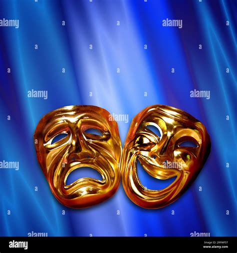 theatrical masks of comedy and tragedy Stock Photo - Alamy