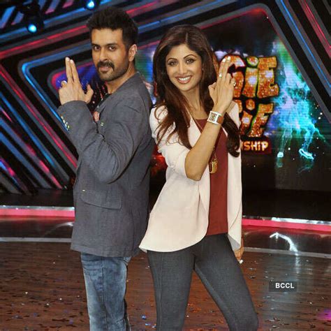 Harman Baweja and Shilpa Shetty pose for a photo during the promotion ...