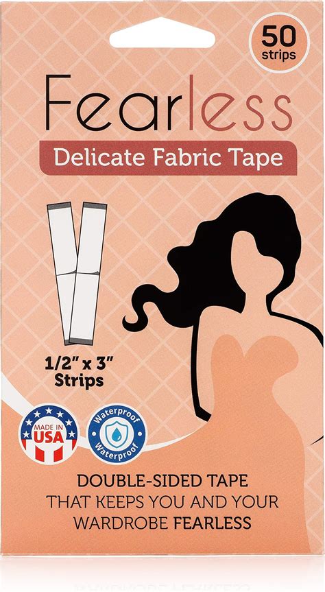 LERFOT 50 Strips Fashion Body Tape Clear Fabric Strong Double Sided ...