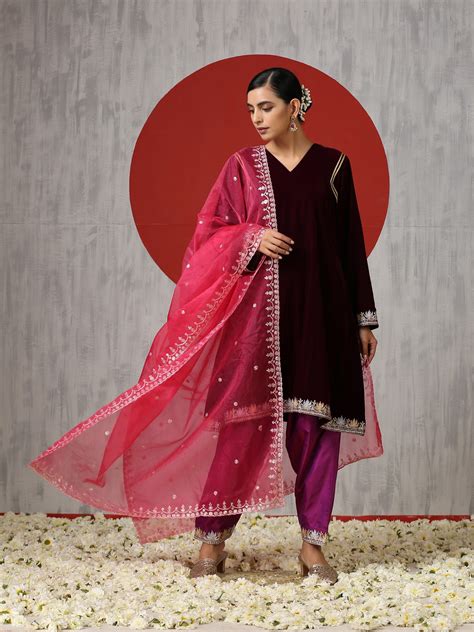 Makhmal Frock Suit Set with Salwar – Wazir C