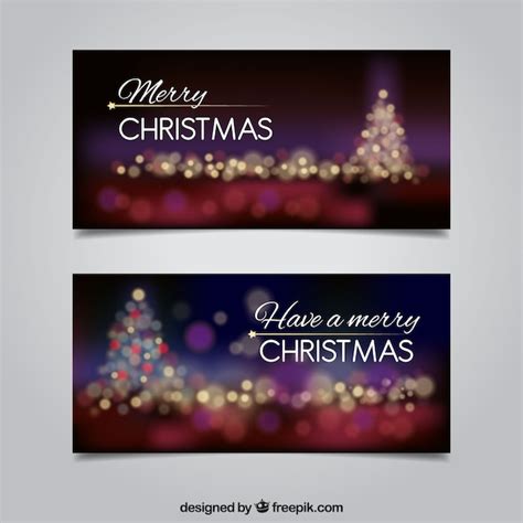 Elegant christmas banners | Free Vector