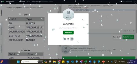 Image result for HackerRank SQL Silver 4 Starrbadges