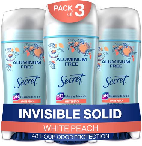 Amazon.com : Secret Aluminum Free Deodorant for Women, White Peach, 2 ...