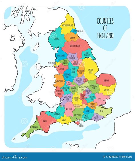 England Counties Vector Map | CartoonDealer.com #75906000