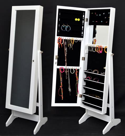 Jewelry Armoire Floor Mirror at Carrie Booker blog