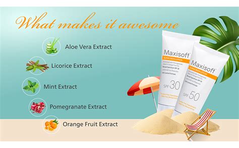 Maxisoft Sunscreen Lotion SPF 30 | For Daily Use With UVA & UVB ...
