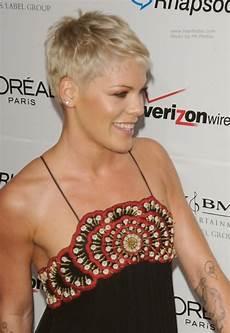 Pink New Hairstyle by Pink Boyish Hairstyle With The Ears And Neck Exposed Pink New Hairstyle