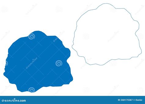 Lake Apoyo Republic of Nicaragua, Central America Map Vector ...