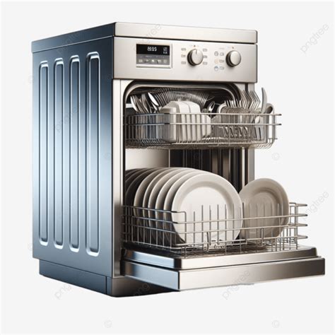 Open Dishwasher With Silverware Basket And Plates, Open Dishwasher ...