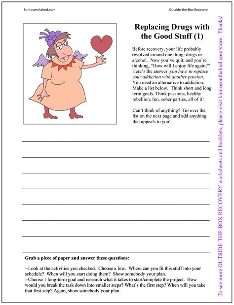 Image result for Your Recovery Tool Box Worksheet