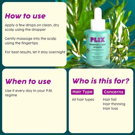 PLIX - THE PLANT FIX Rosemary Hair Growth Serum with 3% Redensyl, 4% A ...