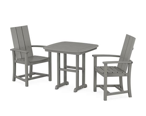 Polywood Modern Adirondack PWS1216-1-GY Modern Adirondack 3-Piece ...