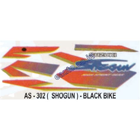 Graphics Sticker Set for Suzuki Shogun | Black Vehicle | Both Sides