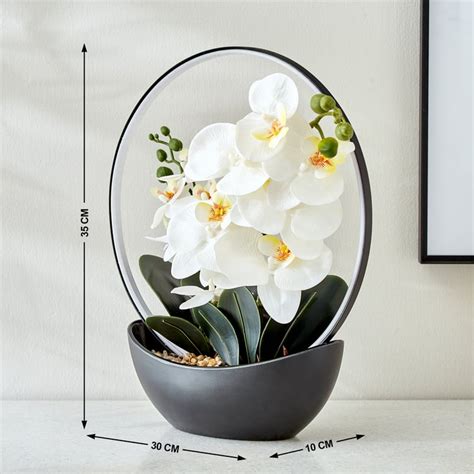 Buy Gloria Spark Artificial Open Orchid Potted Plant with LED from Home ...