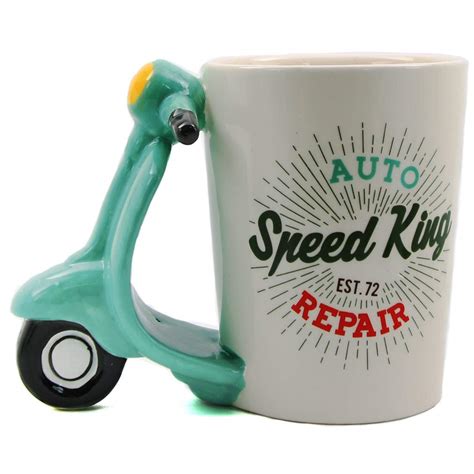 Buy BonZeal Ceramic Speed King Retro Scooter 3D Coffee Mugs Birthday ...