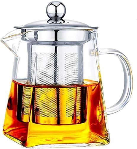 KOSHIYA Glass Teapot with Stainless Steel Infuser & Lid, Glass Tea ...