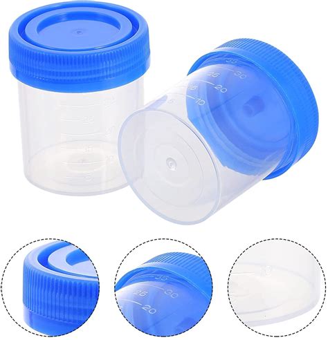 SPYLX clear & Sure Urine Container For Lab (50ml Plastic Bottle in Pack ...