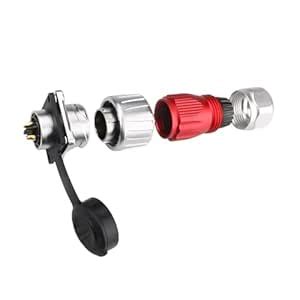 M20 aviation plug and socket 4-pin flange seat metal power connector 1/ ...