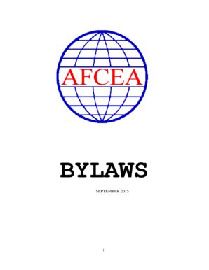 Fillable Online afcea Bylaws - AFCEA International - afcea Fax Email ...