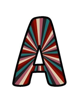 Retro Bulletin Board Décor Kit, Retro Letters school resource by Nitin ...