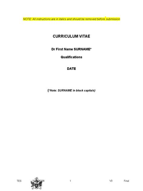 Image result for CV Sample PDF