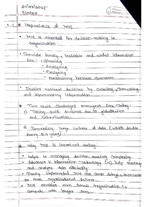 MIS Notes: Importance, Functions, and Management Hierarchy - Studocu