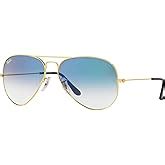 Buy Ray-Ban Aviator Sunglasses (Polar Blue and Faded Grey) (RB3025|004/ ...