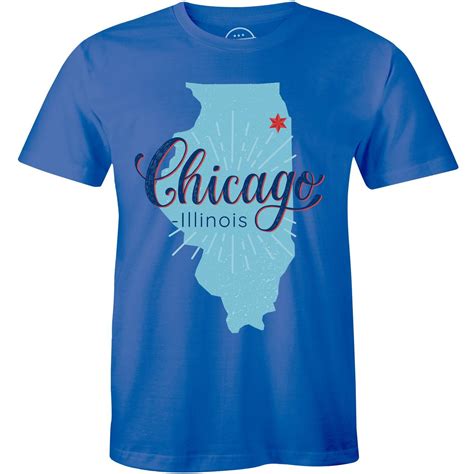 Chicago Illinois Map Crew Neck for Men T-Shirt - Walmart.com