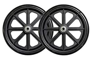 Tuffcare Caster Wheel, Hard Rubber Tire, 8" x 1"- 1 9/16" Hub Width ...