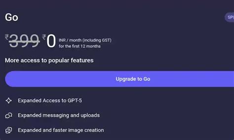 ChatGPT Go subscriptions are completely free with features valued at Rs ...
