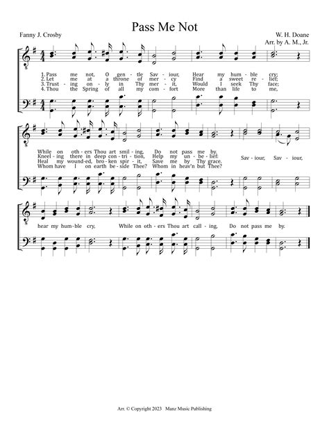 Hymn Information for Pass Me Not!