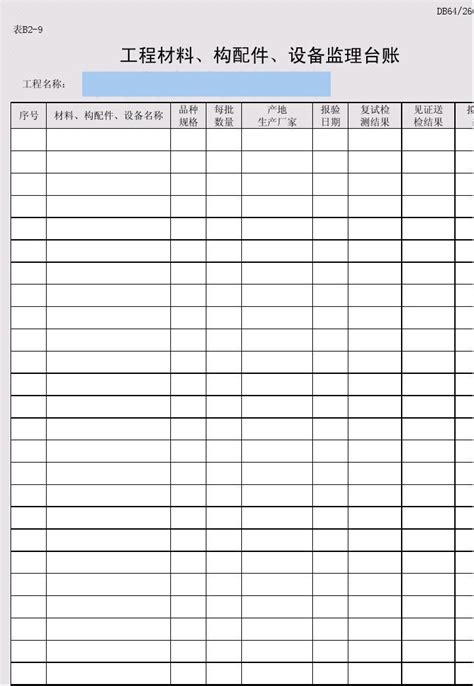 B2-9工程材料、构配件、设备监理台账_word文档在线阅读与下载_免费文档