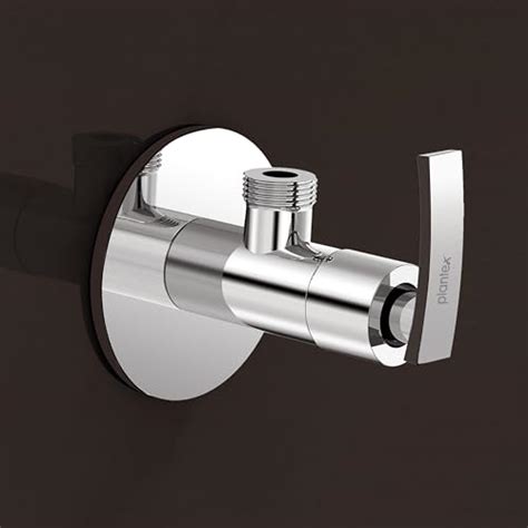 Plantex Pure Brass Angle Valve for Bathroom with Brass Wall Flange and ...