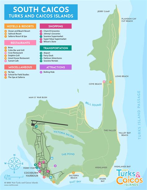 Map of South Caicos | Visit Turks and Caicos Islands