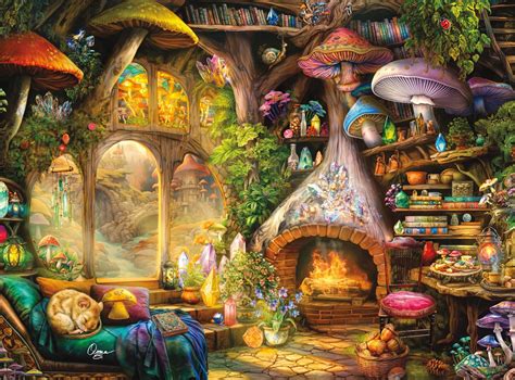 Buffalo Games Aimee Stewart Merry Mushroom Cottage 1000 Piece Jigsaw ...