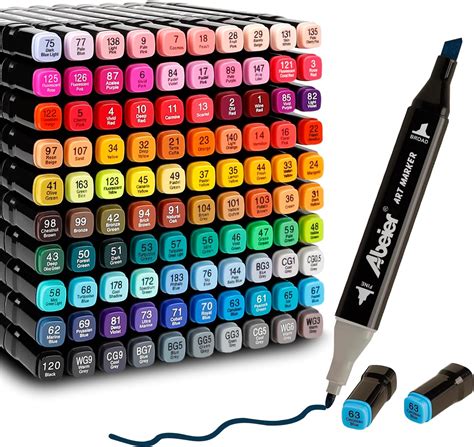 Alcohol Markers Set,100 Colors Permanent Art Markers Set,Alcohol Based ...