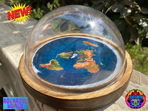 Flat Earth Model World Map Large Wood Base Gleason Hyperborea Eden ...