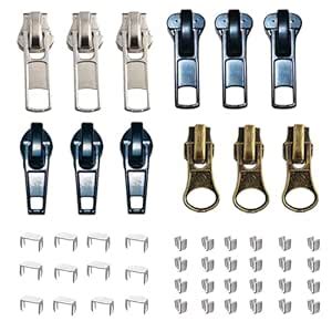 Zipper Repair Kit （57 Pcs）#5 Zipper Replacement Slider Kit, Zippers ...