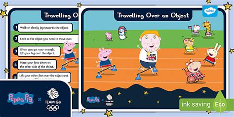 FREE! - Peppa Pig Team GB Travelling Over an Object Activity Pack