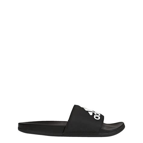 Buy Adidas Men's Adilette Comfort Slide Sandal, Black/Black/White, Size ...