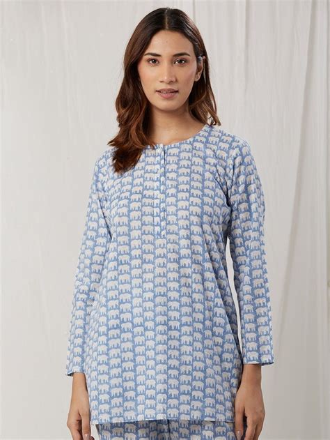 Women's Nightwear- Buy Block Printed Nightwear & Loungewear for Women ...