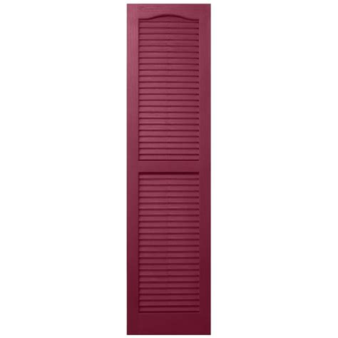 Alpha 14.5-in W x 70.5-in H Berry Louvered Exterior Shutters ( 2 -Pack ...