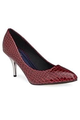 Buy Vero Couture Maroon Textured Pumps - 41 at Amazon.in