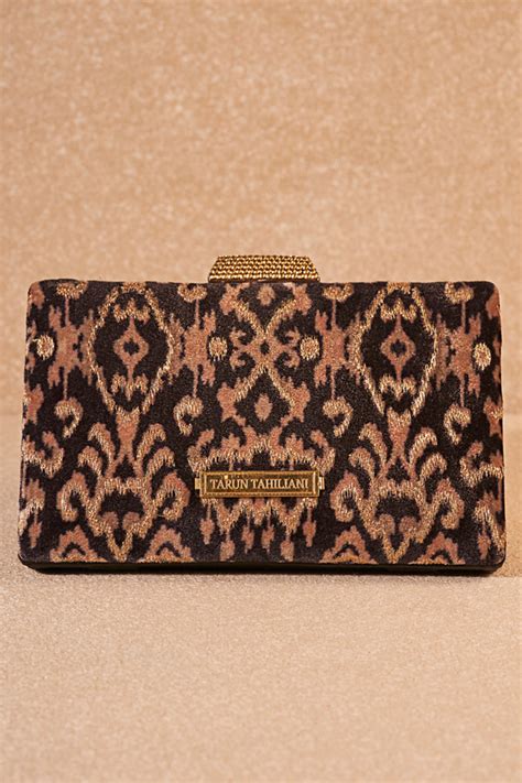 Tarun Tahiliani Accessories - Black Ikat Bag - Elahe