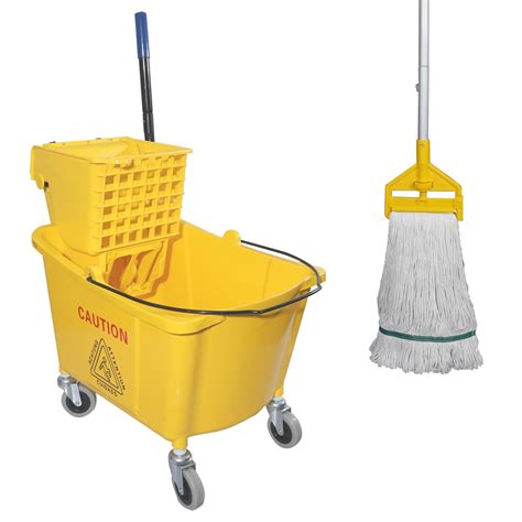 Amazon.com: Midoneat Commercial Mop Bucket with Side Press Wringer on ...